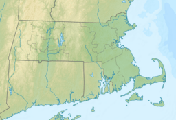 Location of Scargo Lake in Massachusetts, USA.