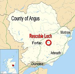 Rescobie Loch Angus UK location map