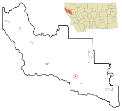 Location of Plains, Montana