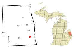 Location of Croswell, Michigan