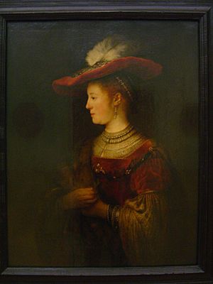 Saskia von Uylenburgh im Profil (Rembrandt) 3