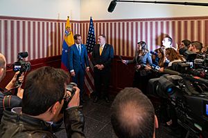Secretary Pompeo Meets with Venezuelan Interim President Juan Guaidó and Participates in Joint Press Availability (49416747197)