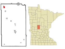 Location of Hewitt, Minnesota