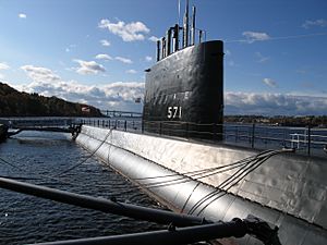 USS Nautilus (SSN-571) moored in Groton at the Submarine Force Museum