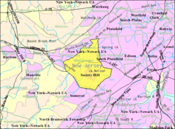 Census Bureau map of Piscataway Township, New Jersey