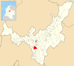 Location of the municipality and town of Tibaná in the Boyacá Department of Colombia