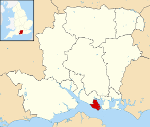 Gosport Borough shown within Hampshire