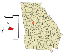 Location in Lamar County and the state of Georgia
