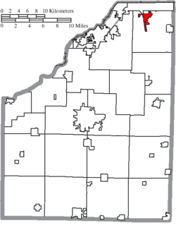 Location of Walbridge in Wood County