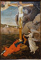 Mystic Crucifixion with themes from Savonarola, Sandro Botticelli, Italy, c. 1500, tempera and oil on canvas - Fogg Art Museum, Harvard University - DSC01048