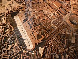 Model of Rome in the 4th century AD, by Paul Bigot.