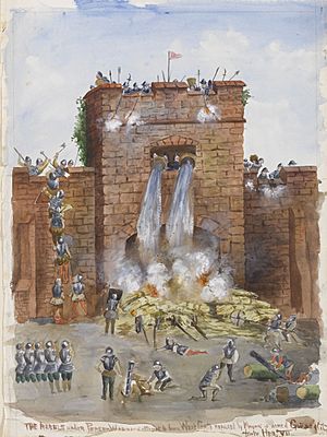 Rebels under Perkin Warbeck attempt to burn the West gate