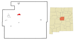 Location of Estancia, New Mexico