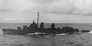 USS The Sullivans (DD-537) off Ponape 1944