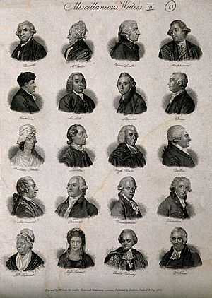 Writers; twenty portraits. Engraving by J.W. Cook, 1825. Wellcome V0006820