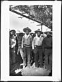 A group of Yaqui Indians, including Chief Talaviate, at the surrender and signing of peace treaty at Ortiz, Mexico, ca.1910 (CHS-2525)