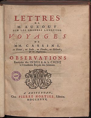 Auzout, Adrien – Lettres sur les grandes lunettes, 1735 – BEIC 716339