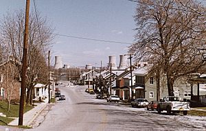 Goldsboro in 1979 with Three Mile Island in the background