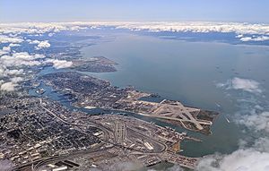 Port of Oakland and Alameda Island aerial