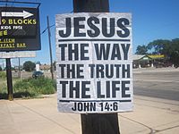 Religious sign in Shamrock, TX IMG 6137