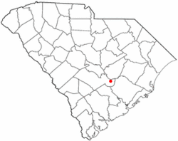 Location of Eutawville, South Carolina