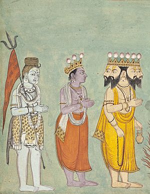 Shiva, Vishnu, and Brahma Adoring Kali LACMA M.80.101 (2 of 7)