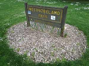 Westmoreland Park sign, Portland, Oregon