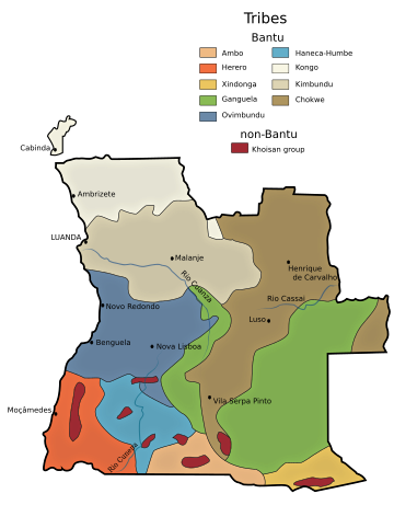 Angola Ethnic map 1970
