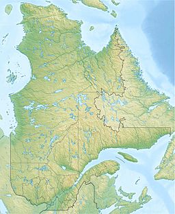 Location of Lake Memphremagog in Vermont, USA and Quebec, Canada.