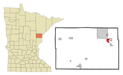 Location of the city of Carltonwithin Carlton County, Minnesota
