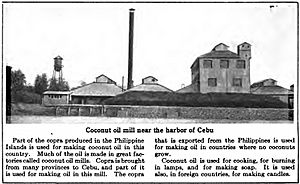 Coconut mill near the harbor of Cebu (c.1917)