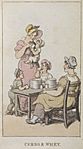 Curds and whey. A mother feeding her child - Rowlandson's characteristic Sketches of the Lower Orders (1820) - BL