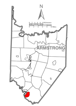 Location within Armstrong County