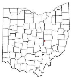 Location of Frazeysburg, Ohio