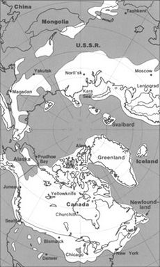 Pleistocene north ice map