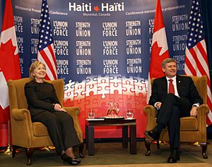 Secretary of State Hillary Clinton and Prime Minister Stephen Harper (4308896411)