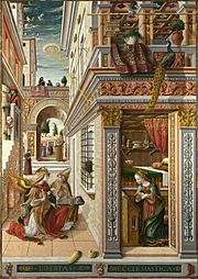 The Annunciation, with Saint Emidius - Carlo Crivelli - National Gallery.jpg