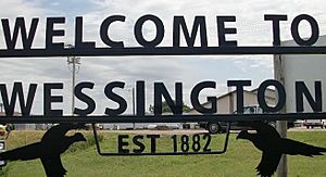 Welcome sign in Wessington