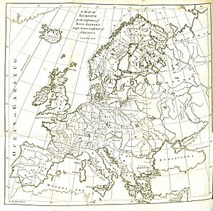 A Map of Europe for the Illustration of King Alfred's Anglo-Saxon translation of Orosius. Engraved by J. Bayly