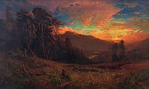An Autumnal Sunset on the Russian River Evening Glow by William Keith, 1878