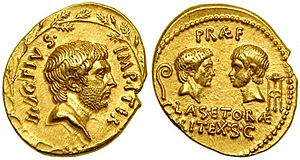 Aureus Sextus Pompeius 42BC Goldberg