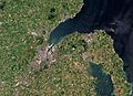 Belfast with Lough by Sentinel-2