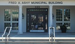 Ashy Municipal Building is named for former Kinder Mayor Fred A. Ashy