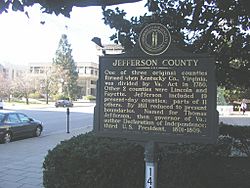Jefferson county marker