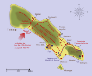 Karte - Gefechte um Tulagi 1942