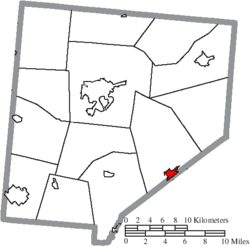 Location of New Vienna in Clinton County