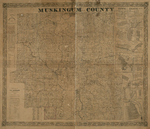 Map of Muskingum County 1852