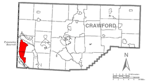 Location of Pymatuning Central in Crawford County