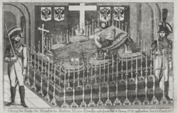Maria Teresa of the Two Sicilies lying in state