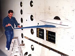 NASA GulfstreamV in wind tunnel